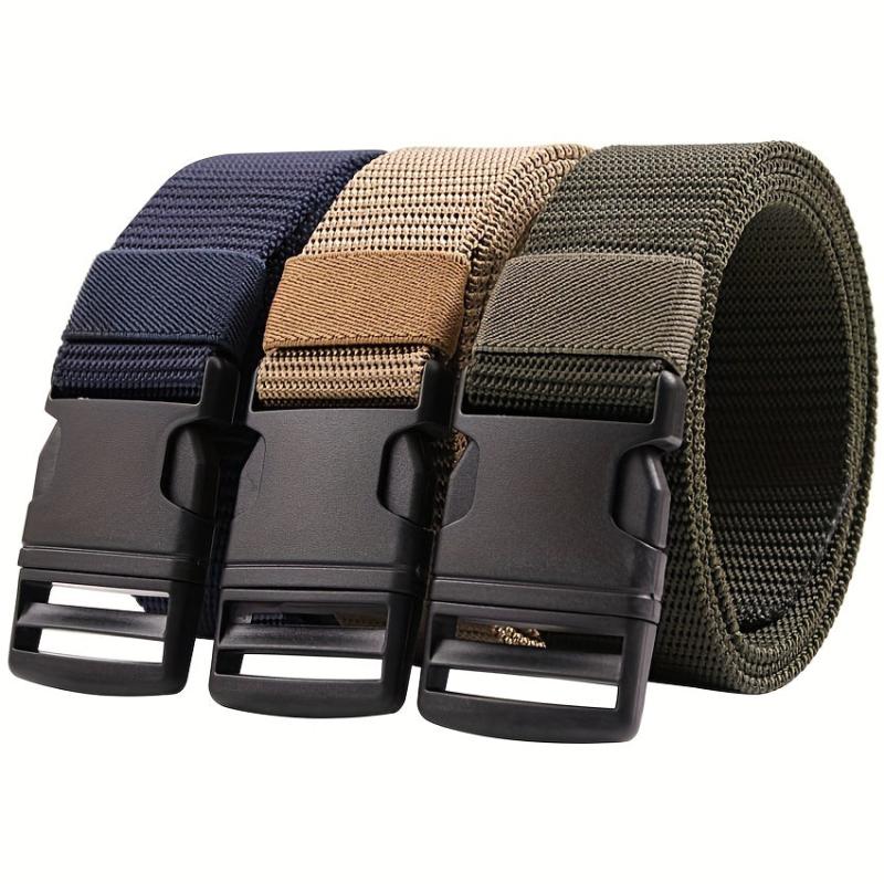 Nylon Plastic Buckle Belt Canvas Woven Belt for Men