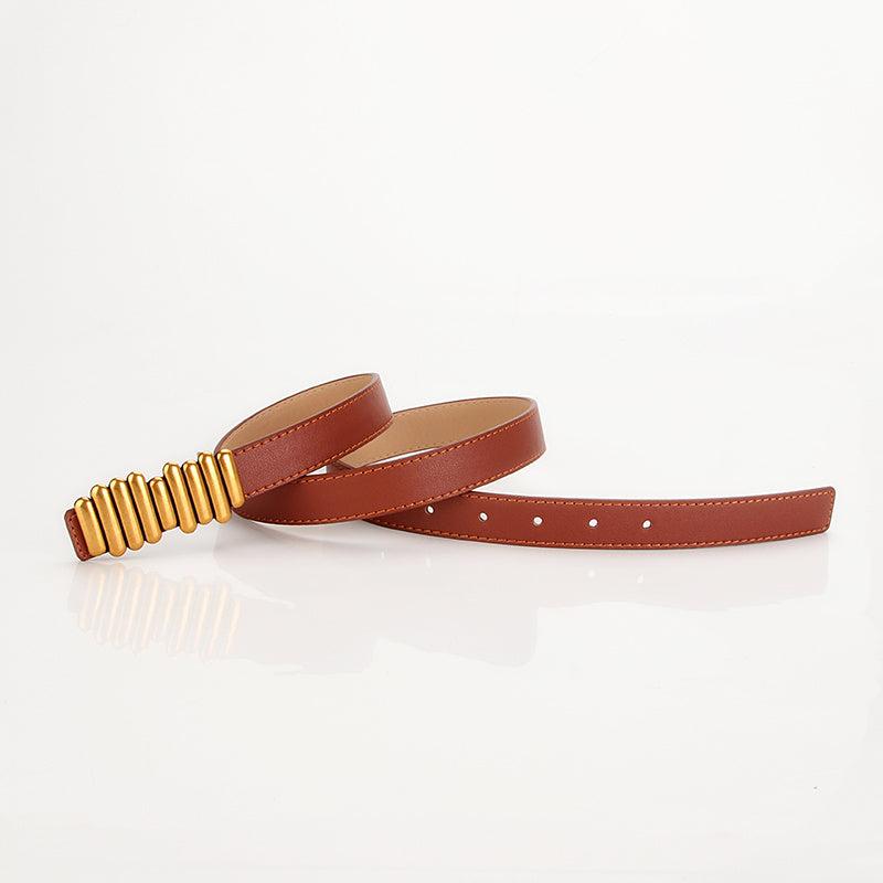 Ladies Metal Buckle Solid Belt Accessories