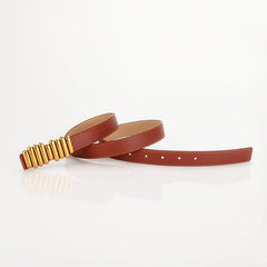 Ladies Metal Buckle Solid Belt Accessories