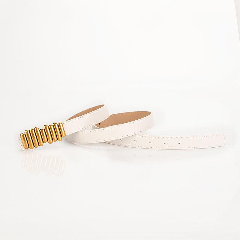 Ladies Metal Buckle Solid Belt Accessories