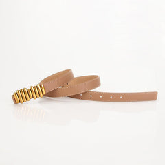 Ladies Metal Buckle Solid Belt Accessories