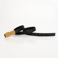Ladies Metal Buckle Solid Belt Accessories