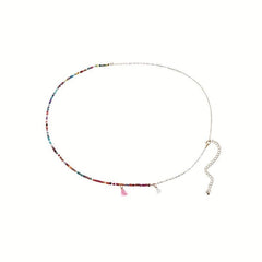 Boho Waist Chain Tassel Pendant Elastic Belly Chain