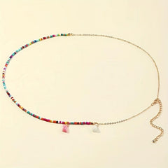 Boho Waist Chain Tassel Pendant Elastic Belly Chain