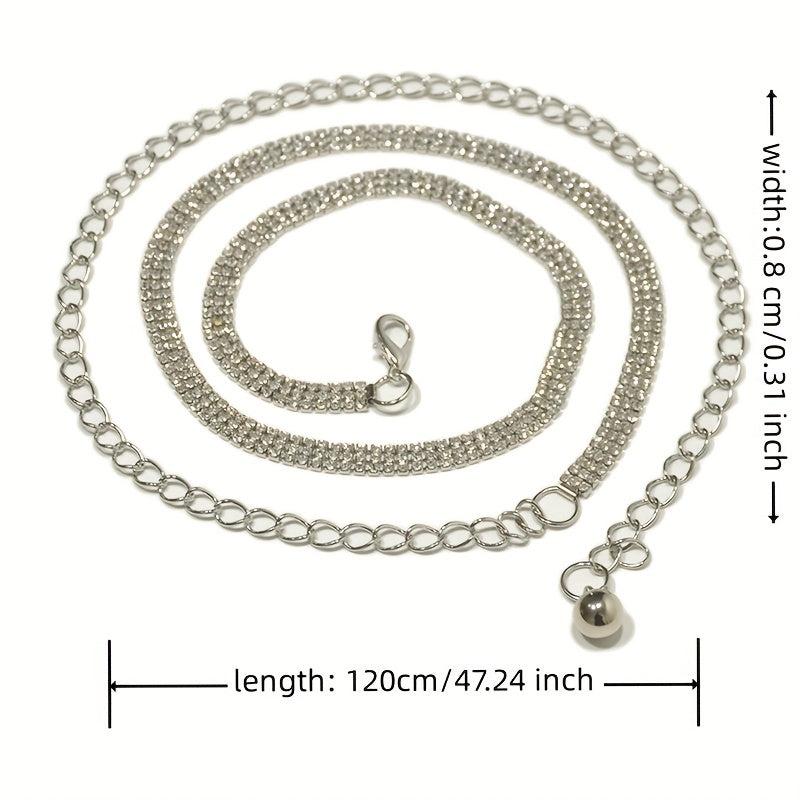 Rhinestone Decor Waist Chain Belly Chain Belt Sparkling Tassel Girdle