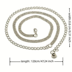 Rhinestone Decor Waist Chain Belly Chain Belt Sparkling Tassel Girdle