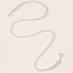 Faux Pearl Tassel Waist Chain Adjustable Pendant Chain Belt