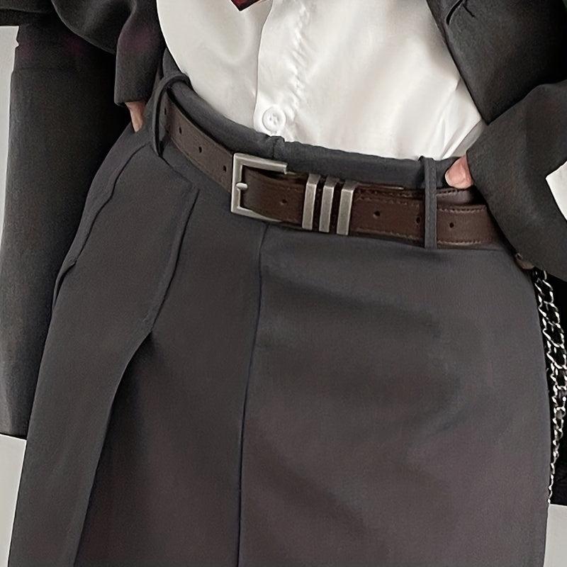 Vintage PU Belt Jeans Pants Belts Solid Unisex Casual Belt