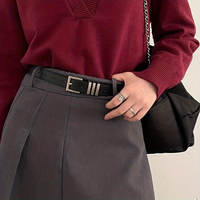 Vintage PU Belt Jeans Pants Belts Solid Unisex Casual Belt