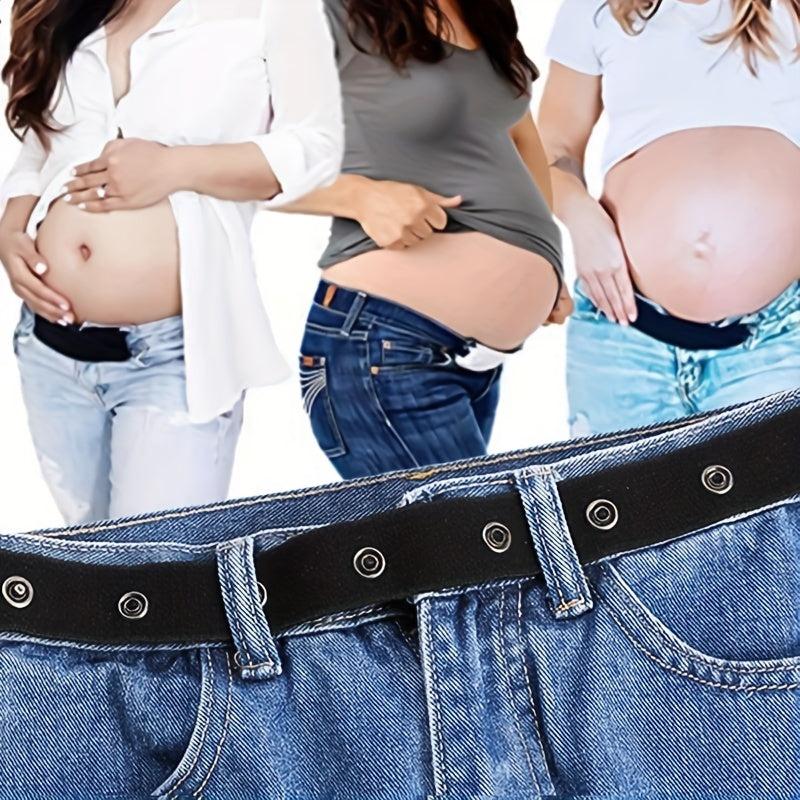 Buckleless Jeans Belt for Women Men Elastic Invisible Casual Belt