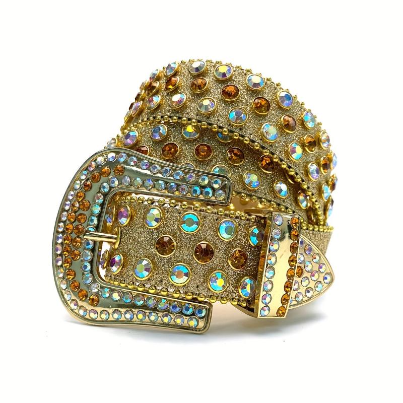 Sparkling Rhinestone Belt Hip Hop Western Cowboy Cowgirl Belt