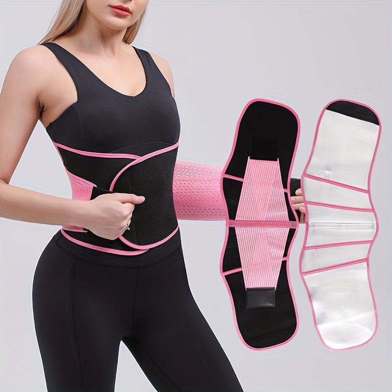 Pink Sweat Belt Fitness Sports Waist Protector Women's Abdominal Body Sculpting