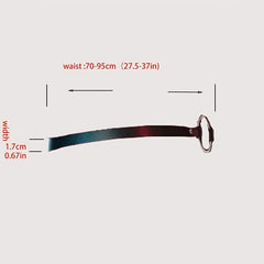 Women's PU Leather Waist Belt O Ring Elastic Belts