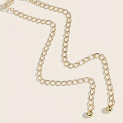 Hollow Out Metal Belt Wide Waistband for Women