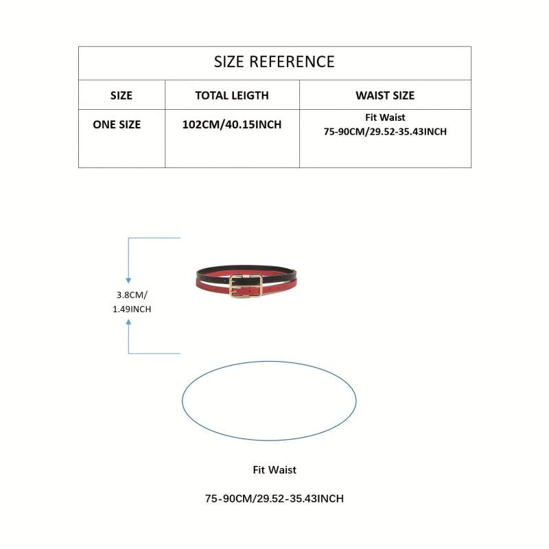 Double Layer Thin Belt Decorative Waistband for Women