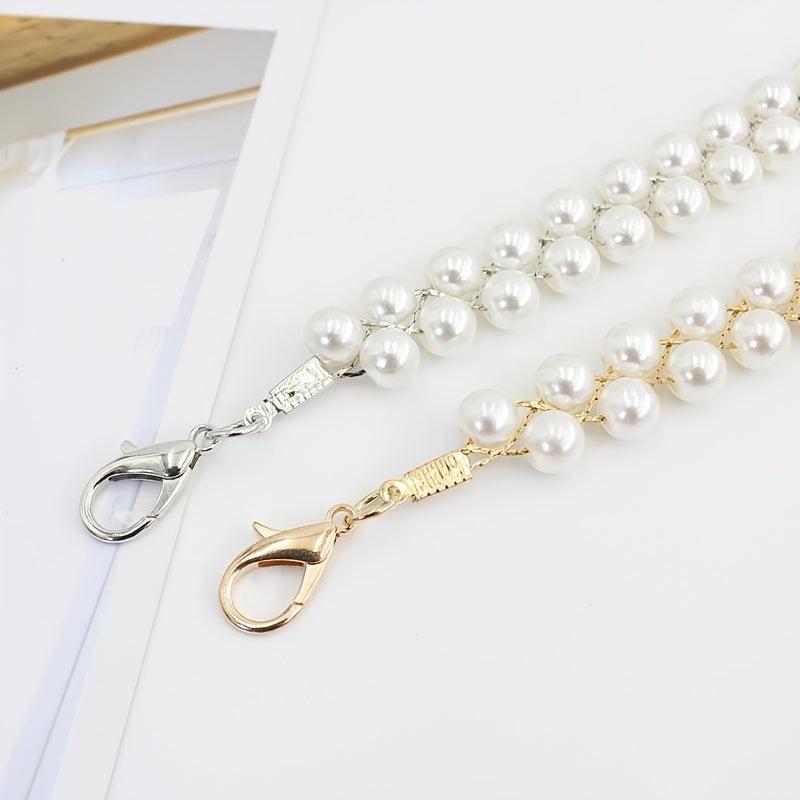 Faux Pearl Waist Chain Dress Pendant Adjustable Belt