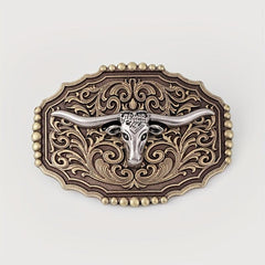 Boho Bull Head Belt Buckle For Women & Men Vintage Western Cowboy