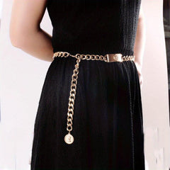 Vintage Lion Head Waist Chain Golden Metal Chain Belt Punk Body Jewel