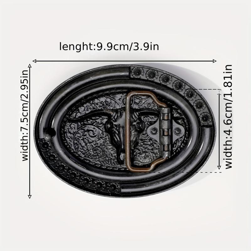 Boho Bull Head Belt Buckle Women Men Western Cowgirl Leather Waistband DIY