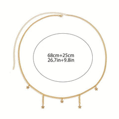 Bohemia Star Tassel Waist Chain Beach Belly Chain Lucky Stars Bikini Waist Chain