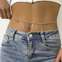 Bohemia Star Tassel Waist Chain Beach Belly Chain Lucky Stars Bikini Waist Chain