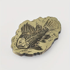 Vintage Fish Bone Belt Buckle For Men Women Western Cowboy Cowgirl