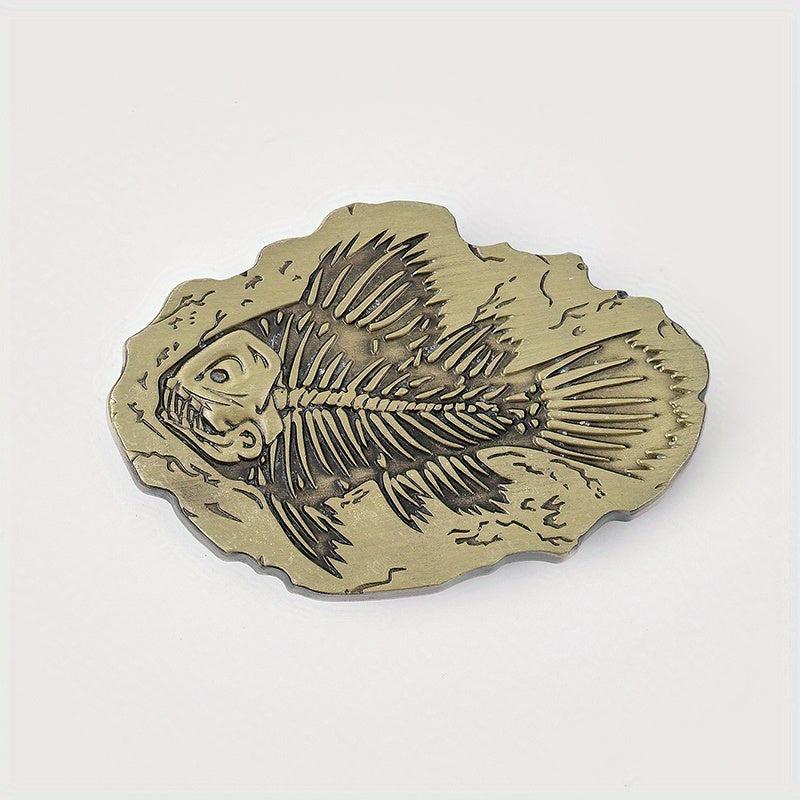 Vintage Fish Bone Belt Buckle For Men Women Western Cowboy Cowgirl