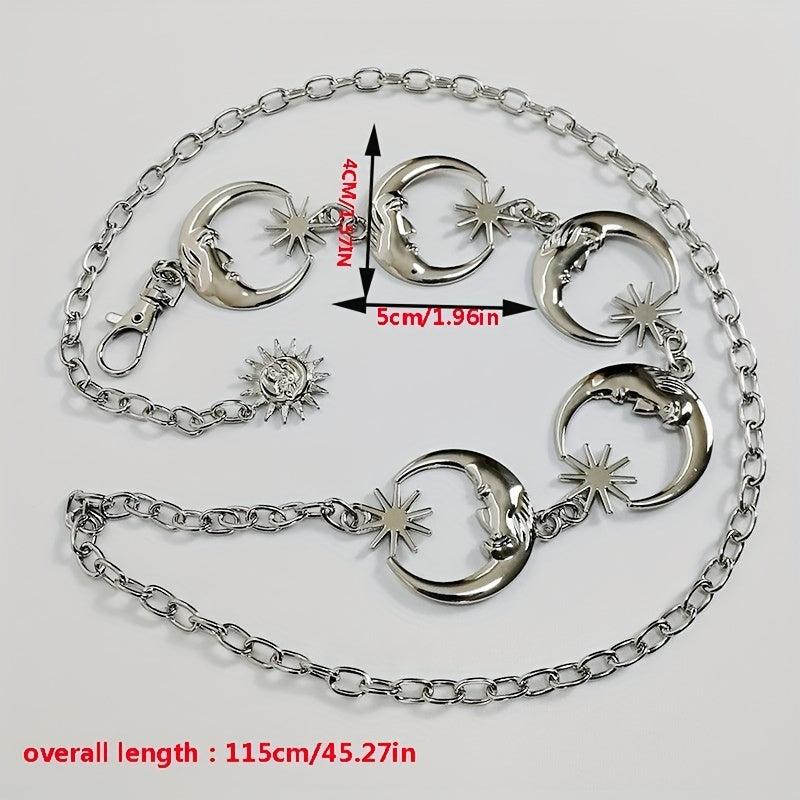 Y2K Moon Star Waist Chain for Women