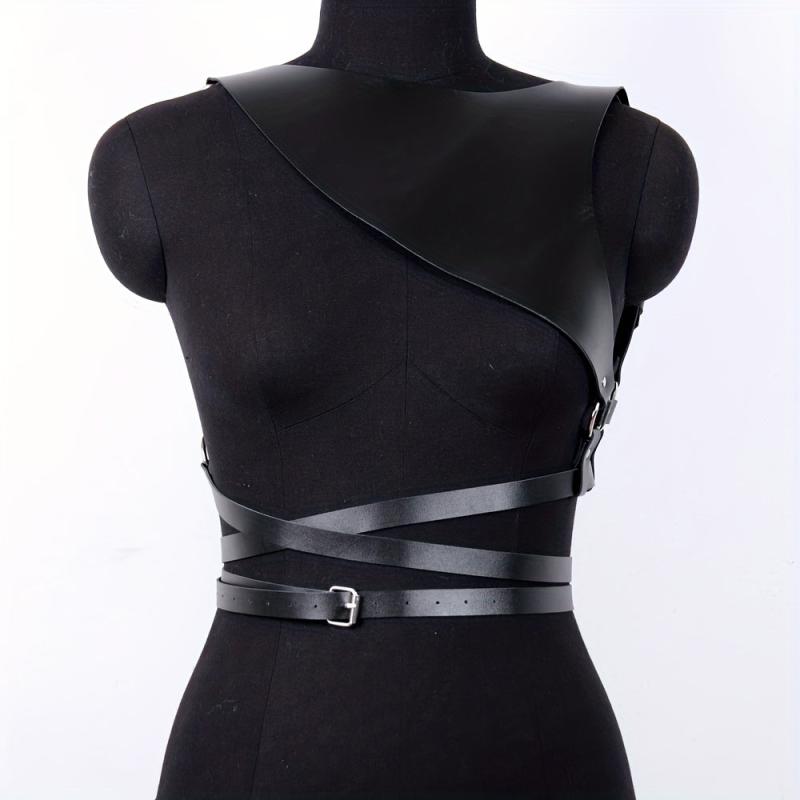 Punk PU Leather Waist Belt Gothic Harness