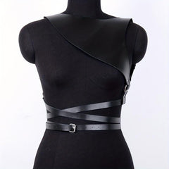 Punk PU Leather Waist Belt Gothic Harness