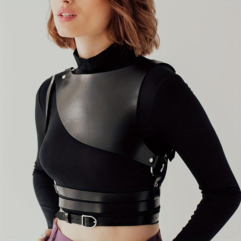 Punk PU Leather Waist Belt Gothic Harness