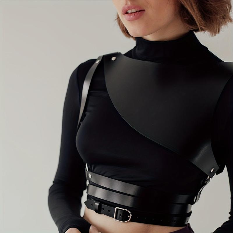 Punk PU Leather Waist Belt Gothic Harness