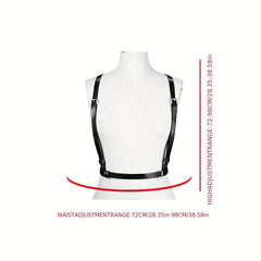 PU Harness Belt Rivet Waistband with Square Pin Buckle Suspenders