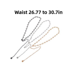 Crystal Flower Waist Chain Silvery Belly Chain