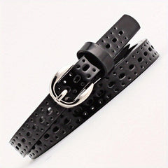 Candy Waist Belts Vintage Hollow PU Leather Belt Pants Jeans Belt For Women