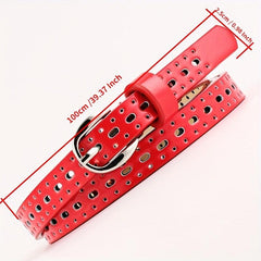 Candy Waist Belts Vintage Hollow PU Leather Belt Pants Jeans Belt For Women