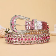 Colorful Rhinestone Western Belt for Women