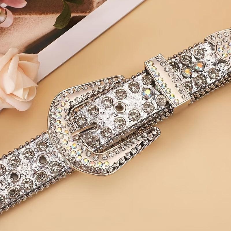 Colorful Rhinestone Western Belt for Women
