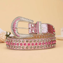 Colorful Rhinestone Western Belt for Women