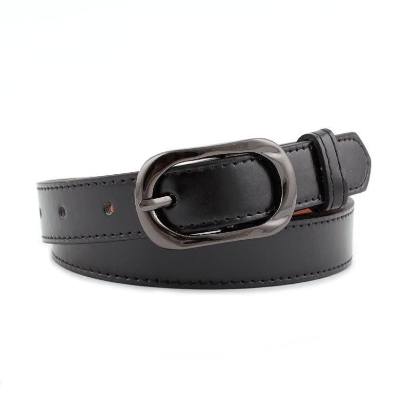 Women Microfiber/Pu Leather Thin Belt Pin Buckle Casual Style
