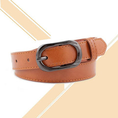 Women Microfiber/Pu Leather Thin Belt Pin Buckle Casual Style