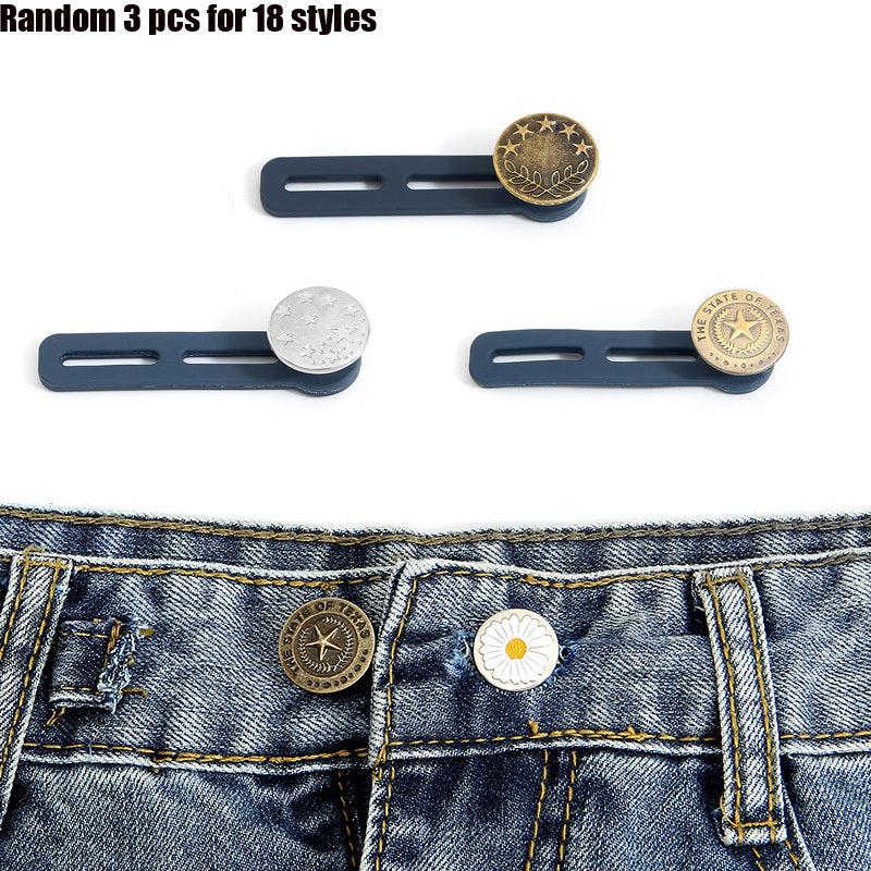 3Pcs Elastic Waist Extenders For Pants Jeans Trousers