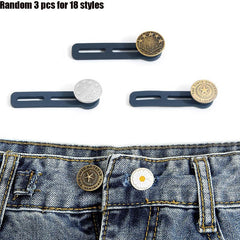 3Pcs Elastic Waist Extenders For Pants Jeans Trousers