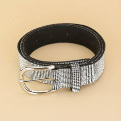 Sparkling Rhinestone Belt Y2K Buckle Jeans Bling Waistband