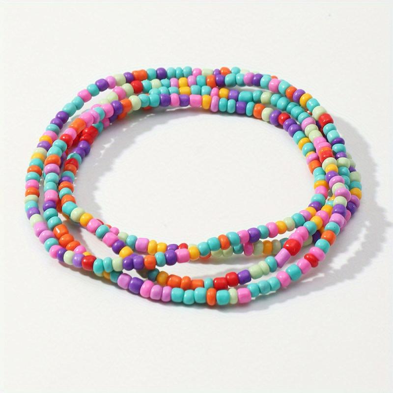 Boho Beaded Waist Chain Elastic Belly Belt Girdle For Women