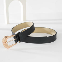 Women's Pu Leather Belt with Pin Buckle Decoration