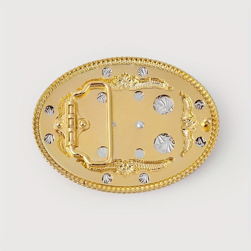 Golden Boot Oval Belt Buckle for Women & Men Western Jeans Accessories