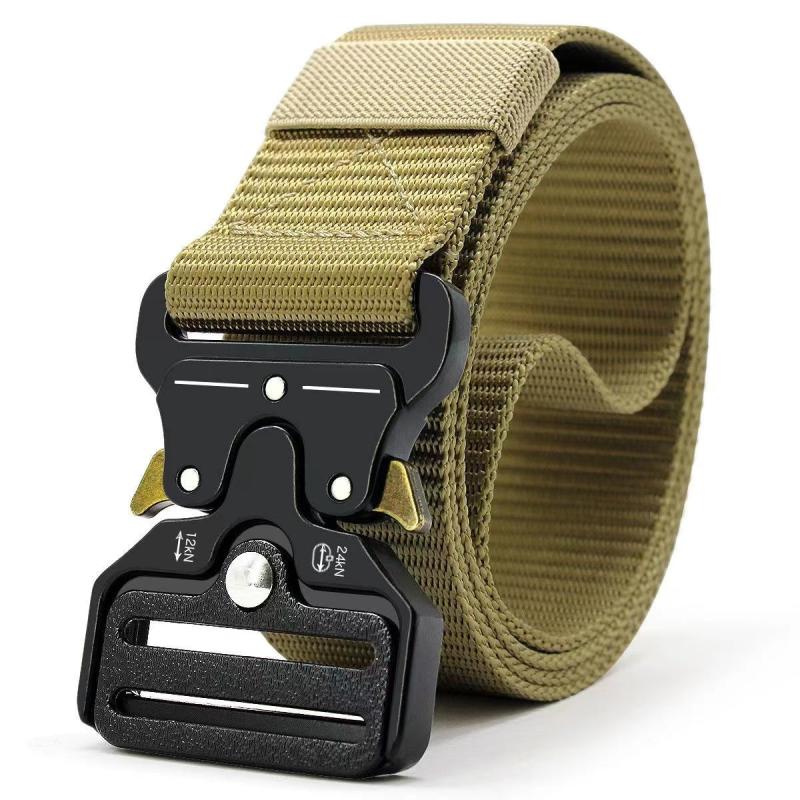 Canvas Polyester Snap Leather Belt with Magnetic Suction for Men