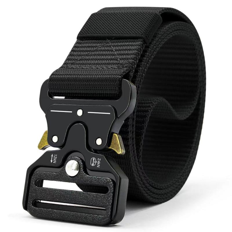 Canvas Polyester Snap Leather Belt with Magnetic Suction for Men