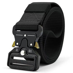 Canvas Polyester Snap Leather Belt with Magnetic Suction for Men